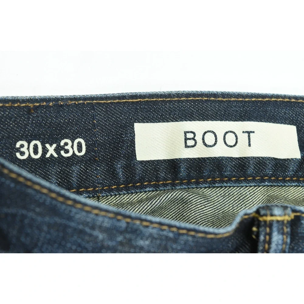 GAP 1969 Boot Cut Jeans Mens 30x30 Blue Dark Wash Relaxed Fit Cotton Denim